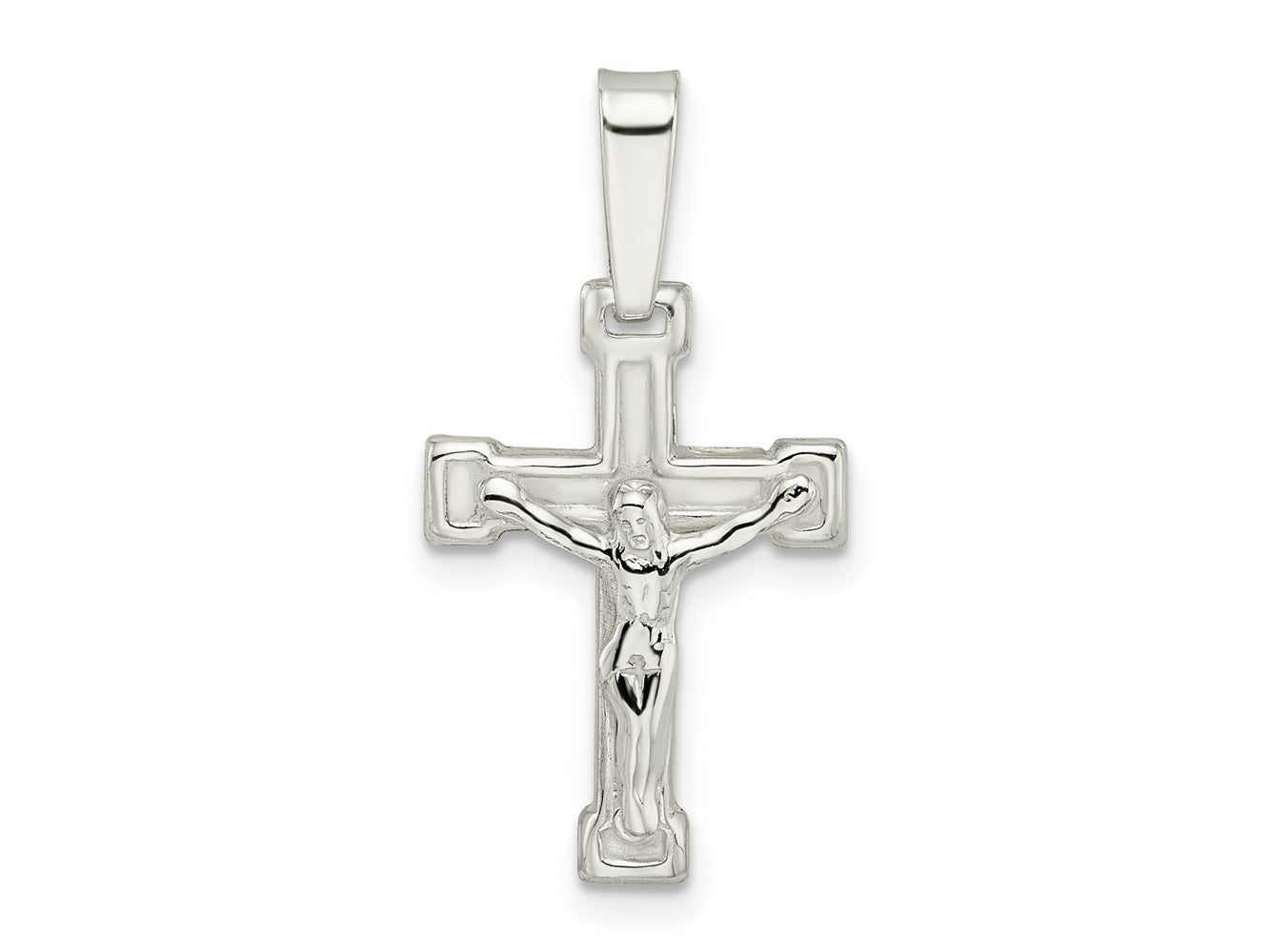 FJC Finejewelers 925 Sterling Silver Polished Crucifix Charm 27 x 14 mm
