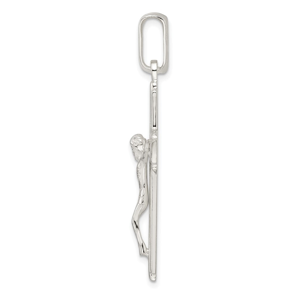 FJC Finejewelers 925 Sterling Silver Polished with Side Lines Crucifix Charm 47 x 23 mm