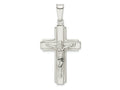 FJC Finejewelers 925 Sterling Silver Polished with Side Lines Crucifix Charm 47 x 23 mm