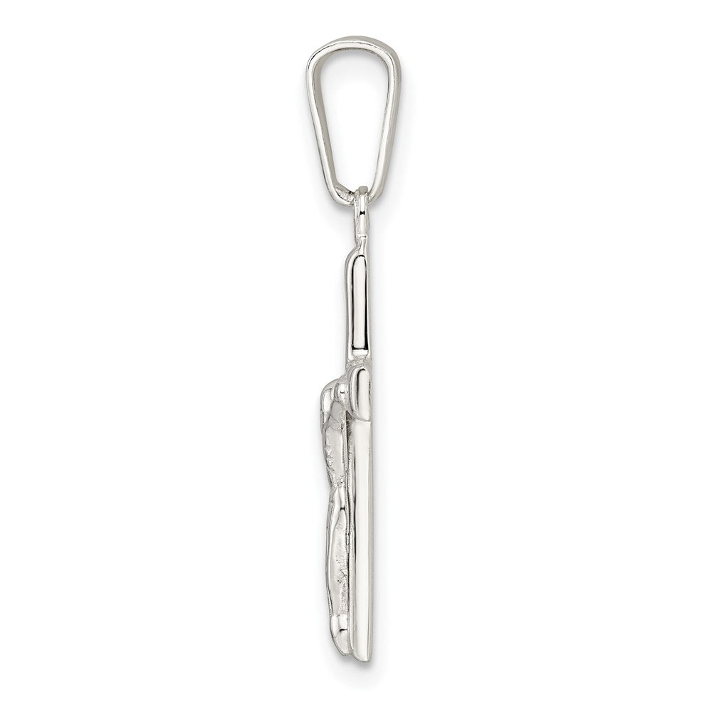 FJC Finejewelers 925 Sterling Silver Polished Crucifix Charm 30 x 13 mm