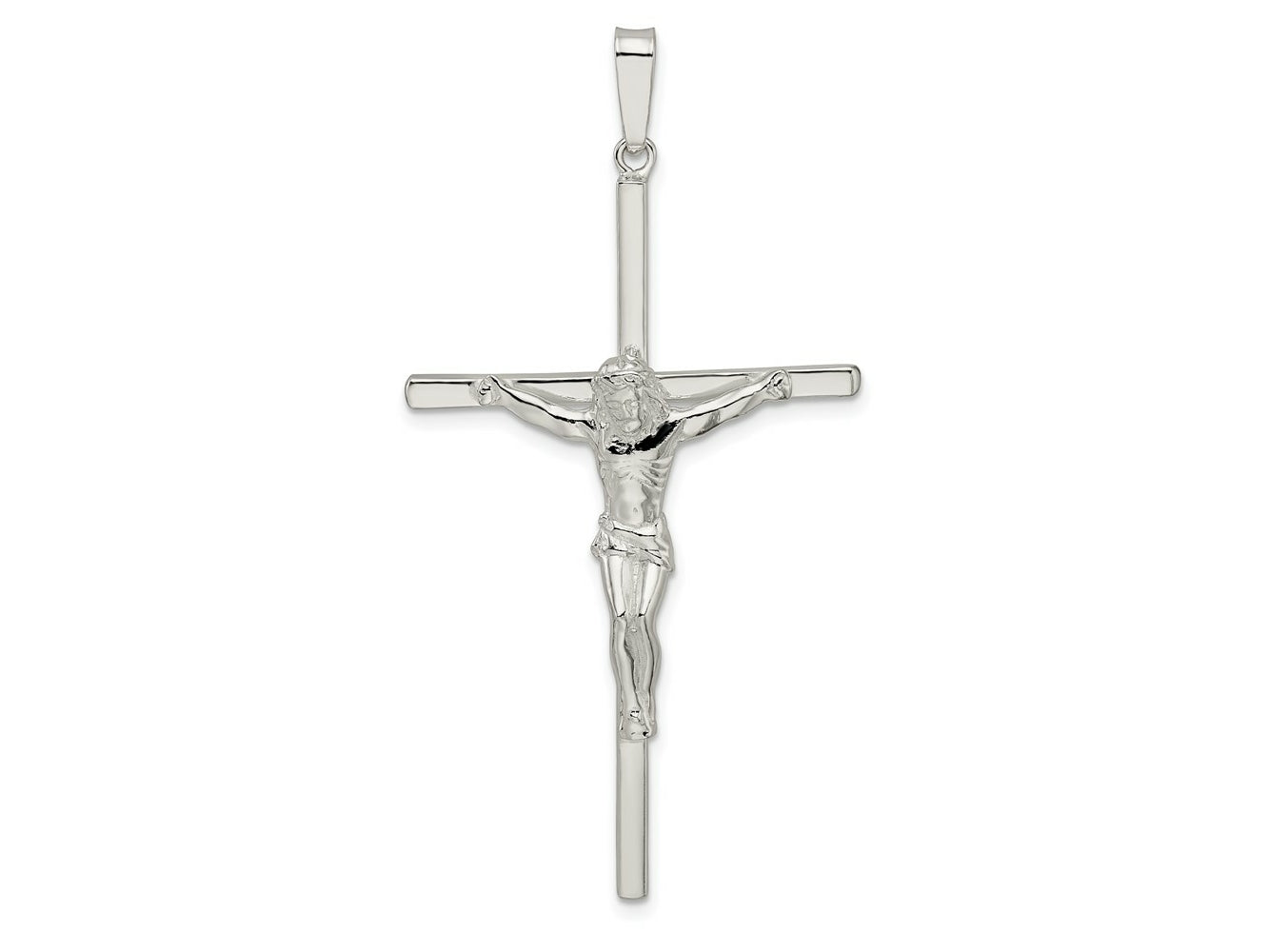 FJC Finejewelers 925 Sterling Silver Polished Large Hollow Crucifix Charm 58 x 30 mm