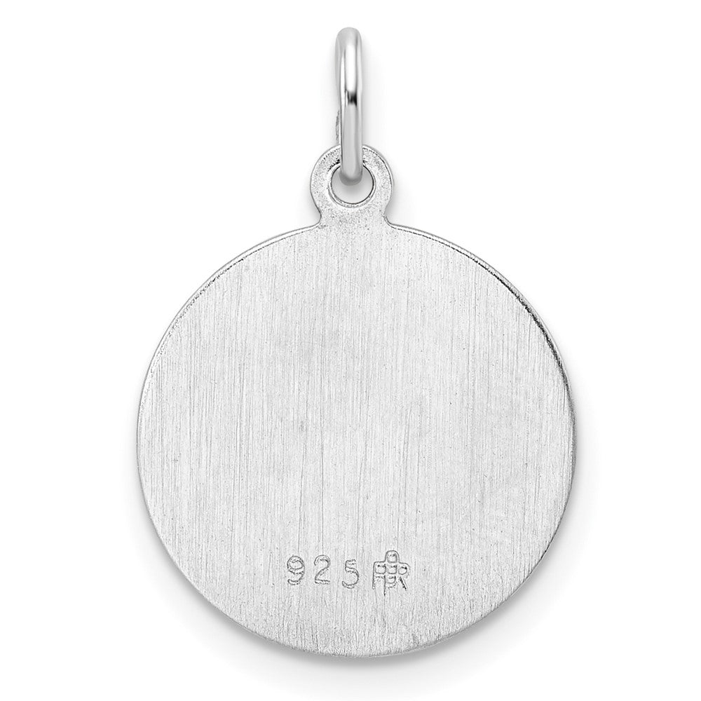 FJC Finejewelers 925 Sterling Silver Rhodium Plated Polished Solid Saint Michael Charm 21 x 14 mm