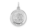 FJC Finejewelers 925 Sterling Silver Rhodium Plated Polished Solid Saint Michael Charm 21 x 14 mm