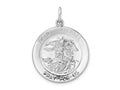 FJC Finejewelers 925 Sterling Silver Rhodium Plated Polished Solid Saint Michael Charm 34 x 24 mm
