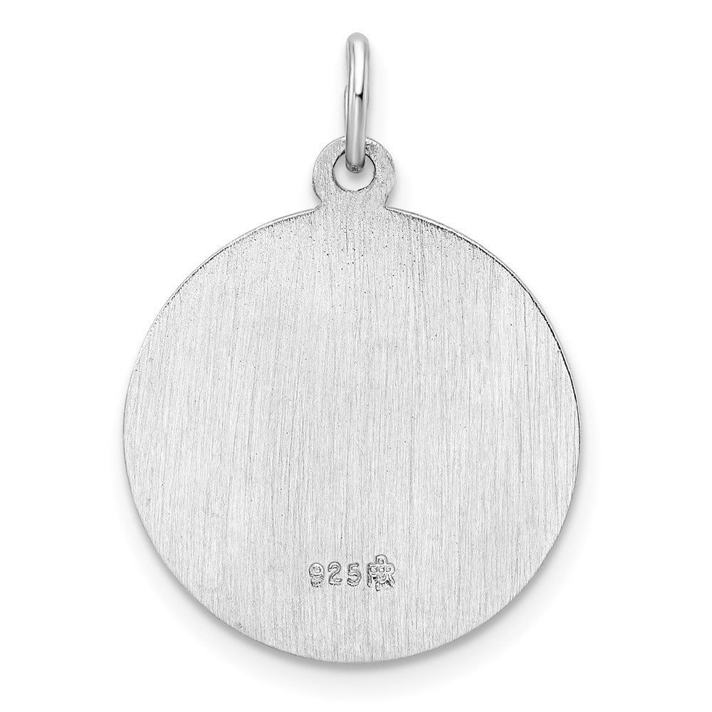 FJC Finejewelers 925 Sterling Silver Rhodium Plated Polished Solid Saint Anthony Charm 25 x 18 mm