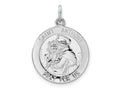 FJC Finejewelers 925 Sterling Silver Rhodium Plated Polished Solid Saint Anthony Charm 25 x 18 mm