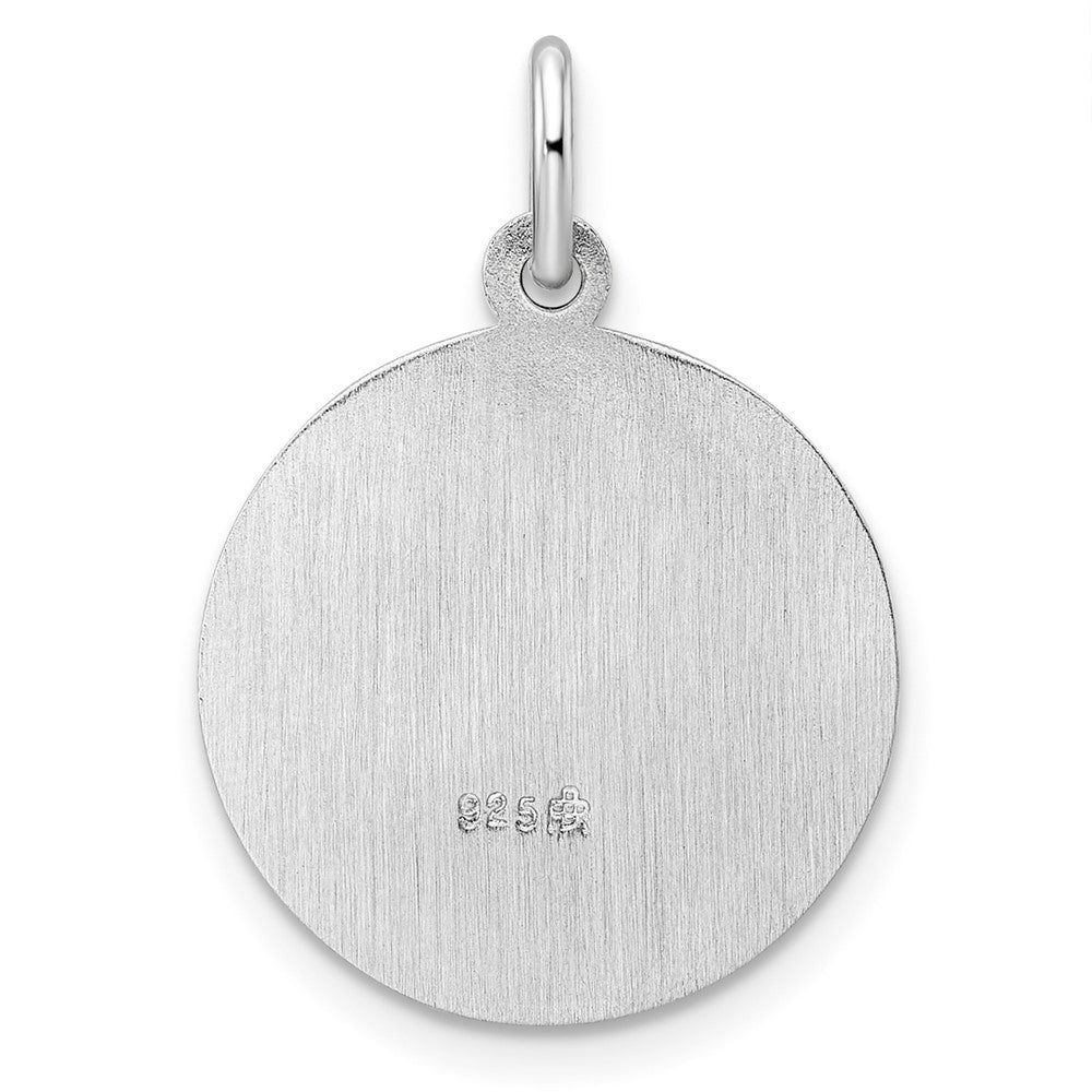 FJC Finejewelers 925 Sterling Silver Rhodium Plated Polished Solid Saint Francis Charm 26 x 18 mm