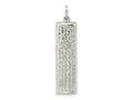 FJC Finejewelers 925 Sterling Silver and Textured Solid Mezuzah with Star of David Charm 40 x 9 mm