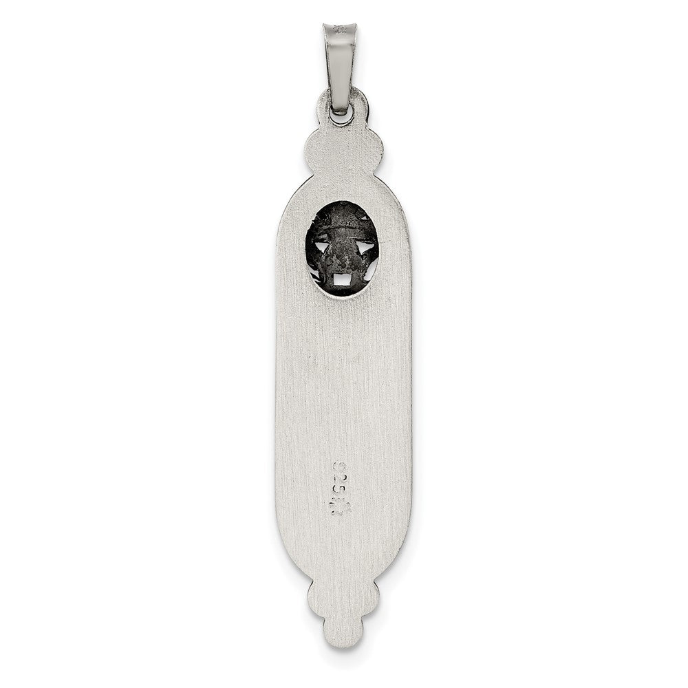 FJC Finejewelers 925 Sterling Silver Solid Antiqued Mezuzah Charm 42 x 8 mm