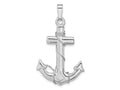 FJC Finejewelers 925 Sterling Silver Polished 3D Anchor Charm 42 x 24 mm