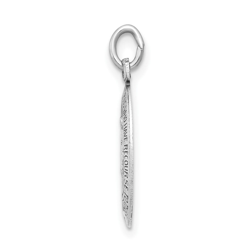 FJC Finejewelers 925 Sterling Silver Rhodium Plated Miraculous Solid Medal 20 x 10 mm