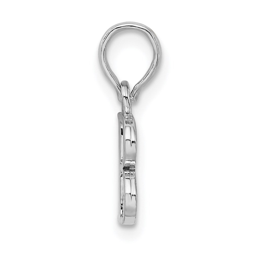 FJC Finejewelers 925 Sterling Silver Rhodium Plated Polished Block Initial -B- Charm