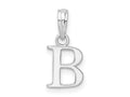 FJC Finejewelers 925 Sterling Silver Rhodium Plated Polished Block Initial -B- Charm
