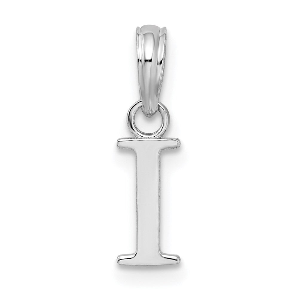FJC Finejewelers 925 Sterling Silver Rhodium Plated Polished Block Initial -I- Charm