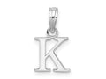 FJC Finejewelers 925 Sterling Silver Rhodium Plated Polished Block Initial -K- Charm