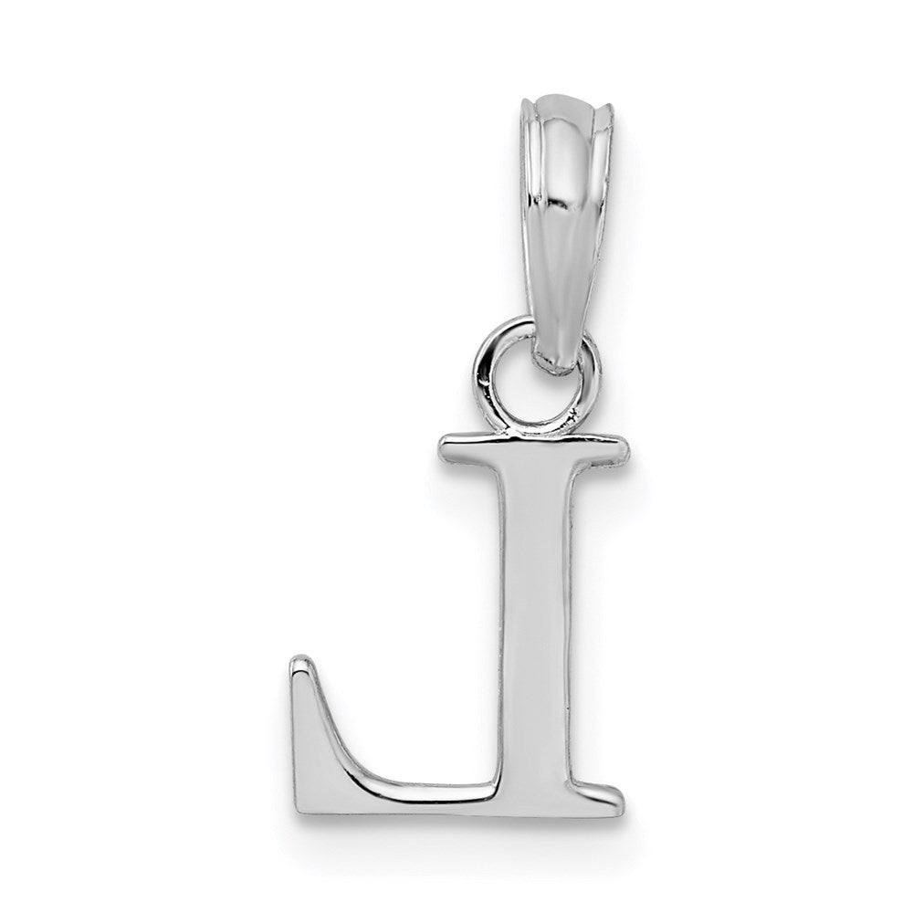 FJC Finejewelers 925 Sterling Silver Rhodium Plated Polished Block Initial L Charm