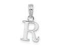 FJC Finejewelers 925 Sterling Silver Rhodium Plated Polished Block Initial -R- Charm