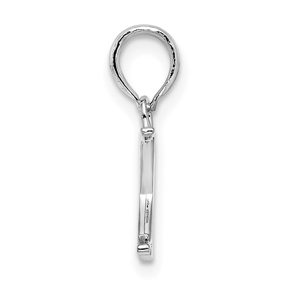 FJC Finejewelers 925 Sterling Silver Rhodium Plated Polished Block Initial -X- Charm