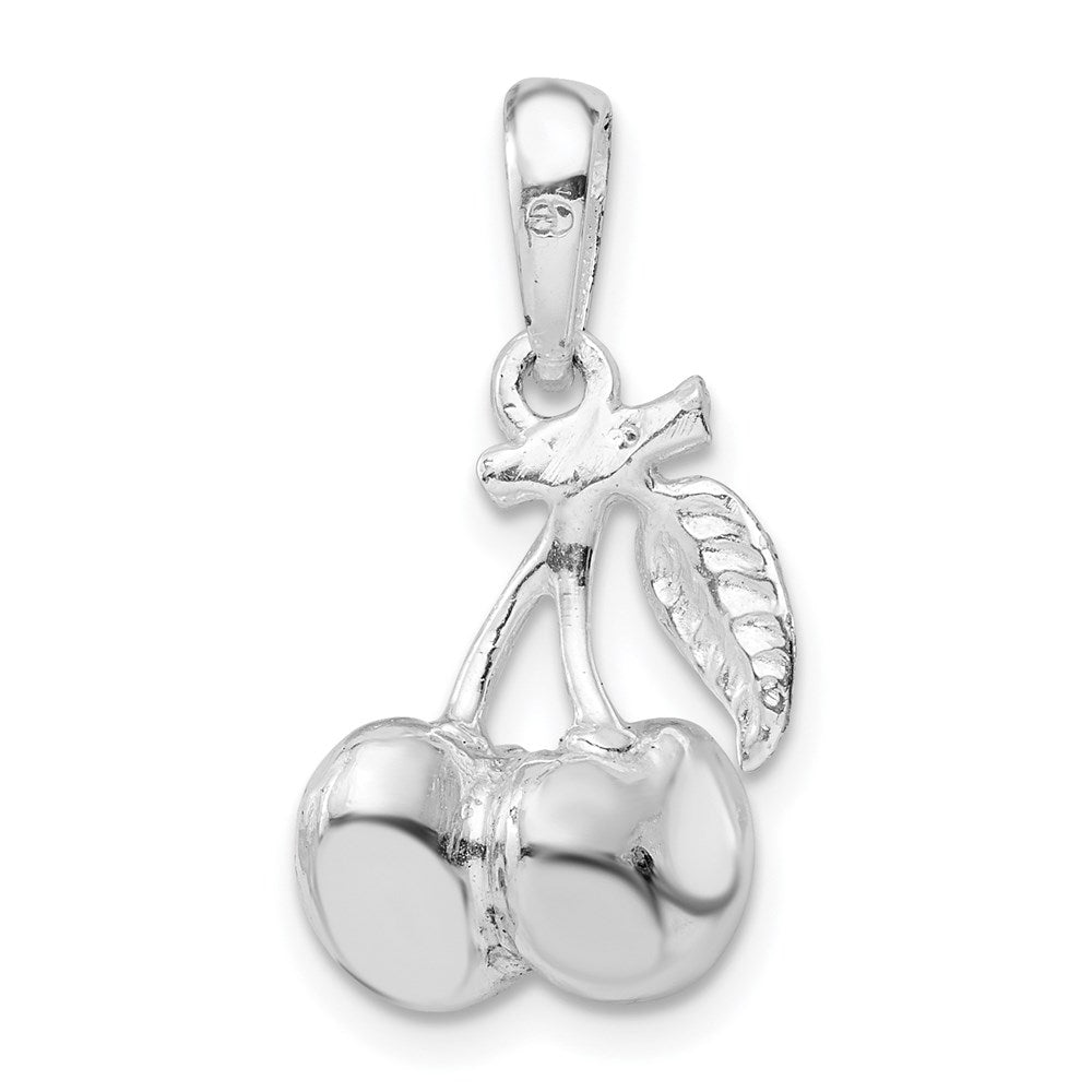 FJC Finejewelers 925 Sterling Silver Rhodium Plated Polished 3D Cherries Charm 22 x 11 mm