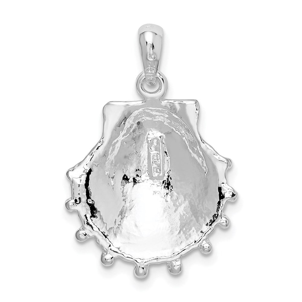 FJC Finejewelers 925 Sterling Silver Rhodium Plated Polished Large Lions Paw Shell Charm 26 x 17 mm