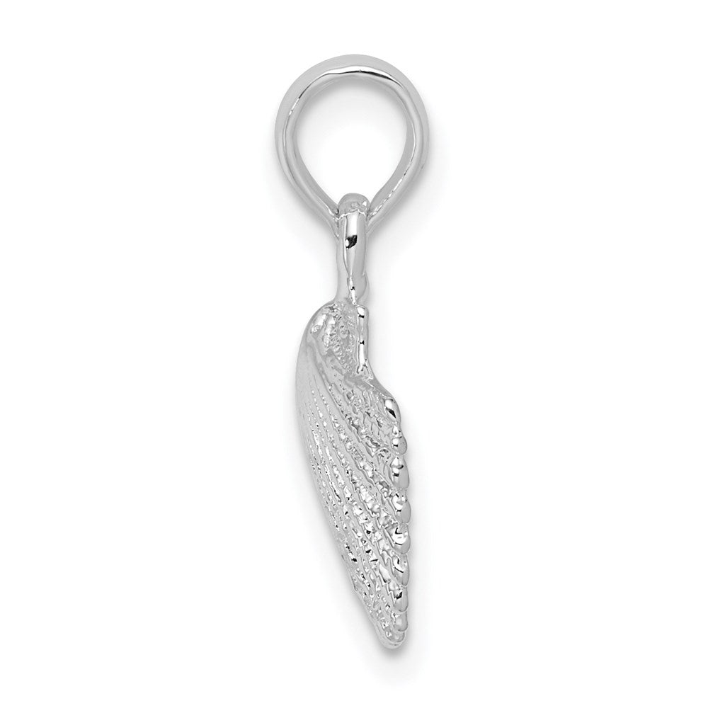 FJC Finejewelers 925 Sterling Silver Rhodium Plated Polished Scallop Shell Charm 19 x 11 mm