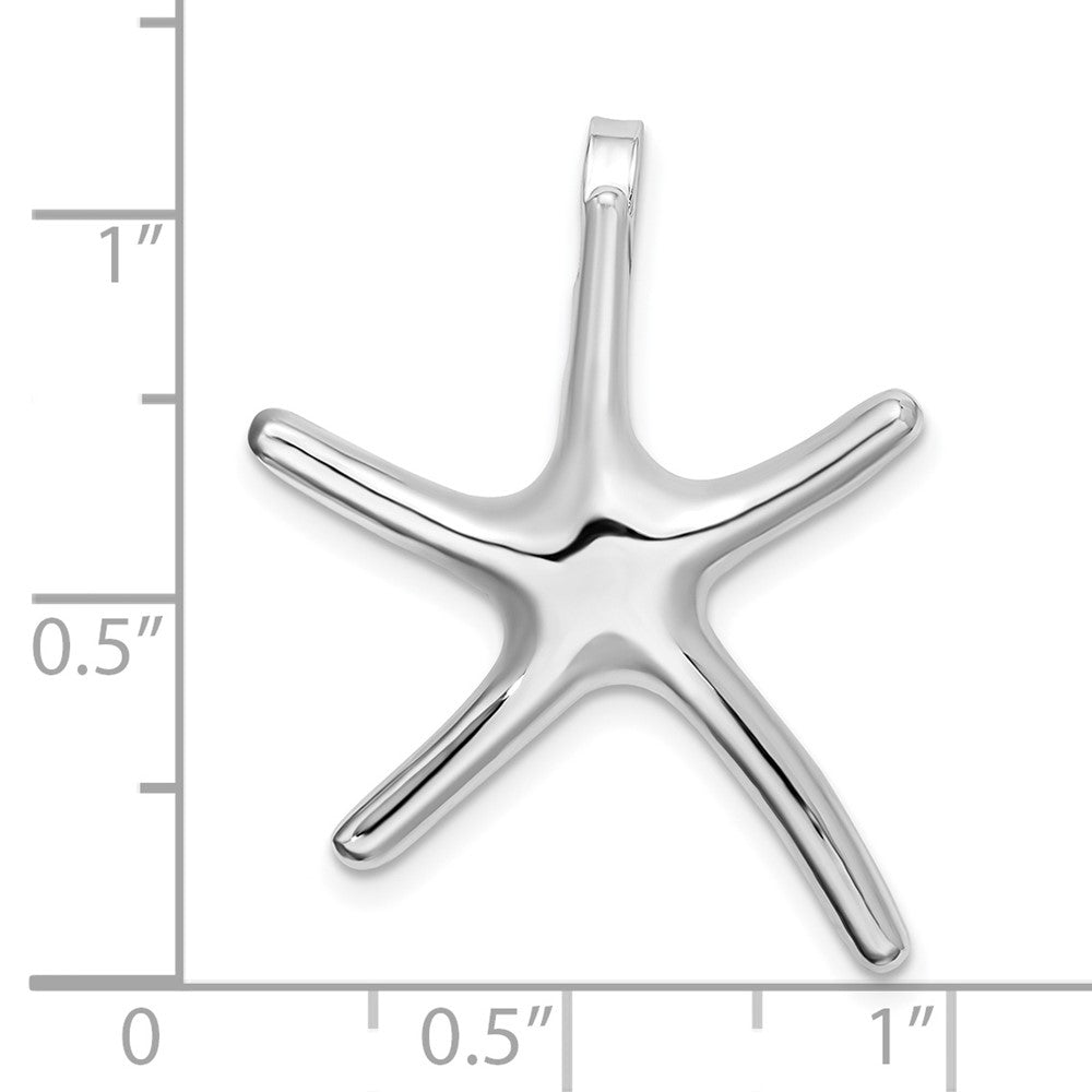 FJC Finejewelers 925 Sterling Silver Rhodium Plated Polished Dancing Starfish Slide 28 x 21 mm