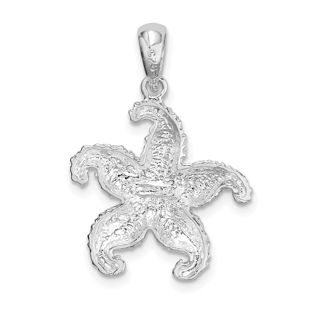 FJC Finejewelers 925 Sterling Silver Rhodium Plated Polished Starfish Charm 25 x 17 mm