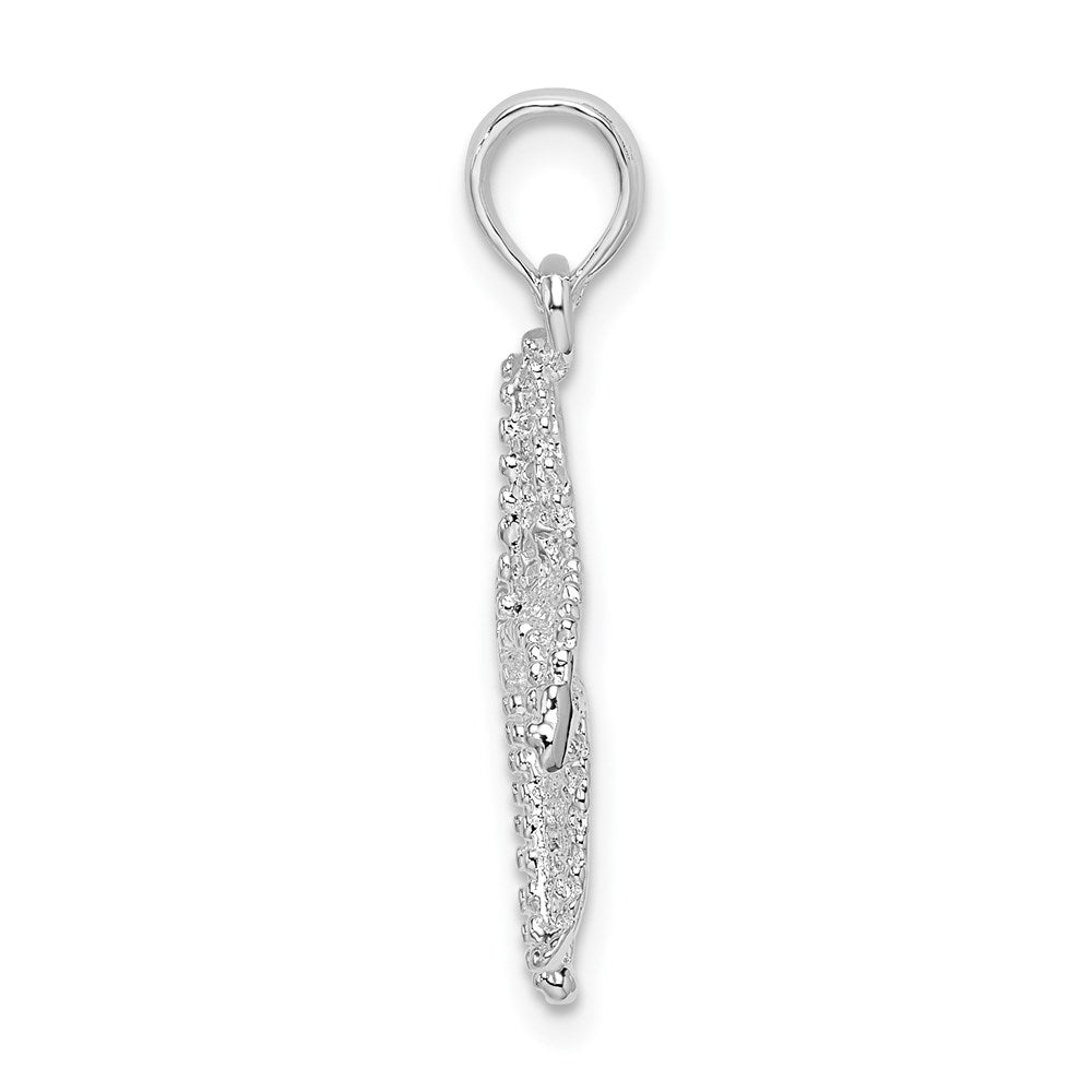 FJC Finejewelers 925 Sterling Silver Rhodium Plated Polished Pierced Starfish Charm 24 x 18 mm