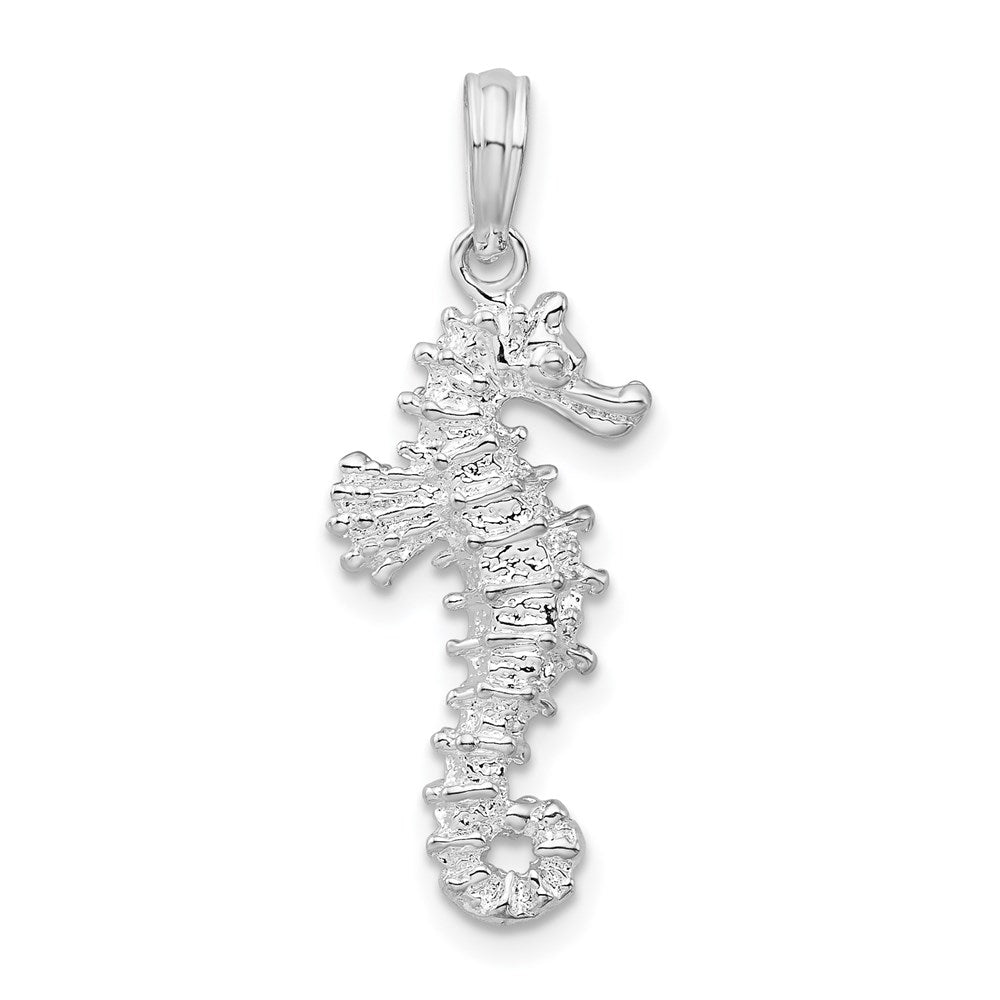 FJC Finejewelers 925 Sterling Silver Rhodium Plated Polished 3D Seahorse Charm 28 x 10 mm
