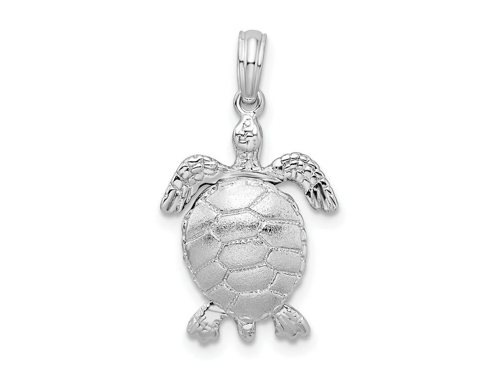 FJC Finejewelers 925 Sterling Silver Polished 3D Moveable Sea Turtle Charm 24 x 14 mm
