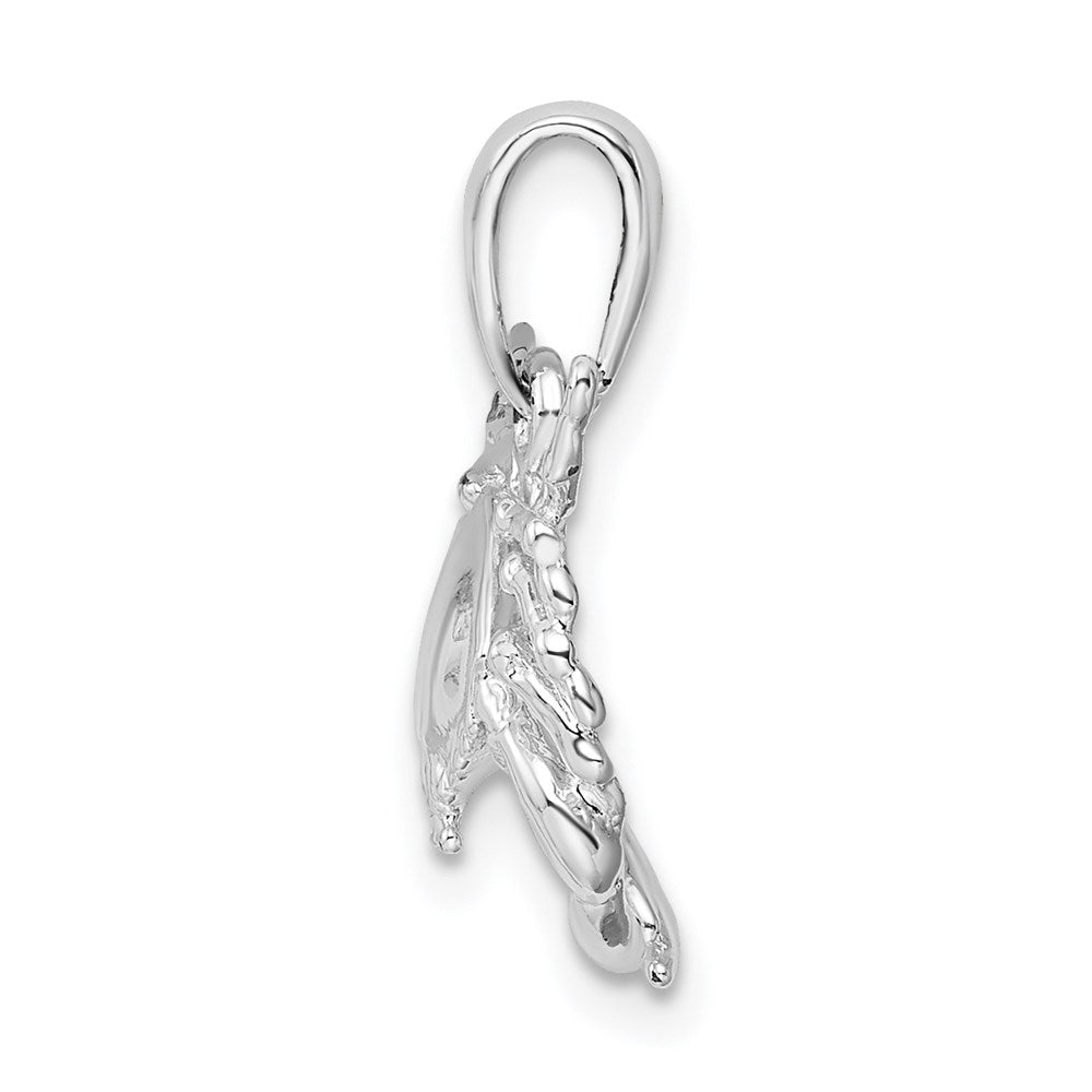 FJC Finejewelers 925 Sterling Silver Rhodium Plated Polished Stone Crab Charm 17 x 15 mm