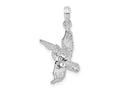 FJC Finejewelers 925 Sterling Silver Rhodium Plated Polished 3D Flying Pelican Charm 12 mm