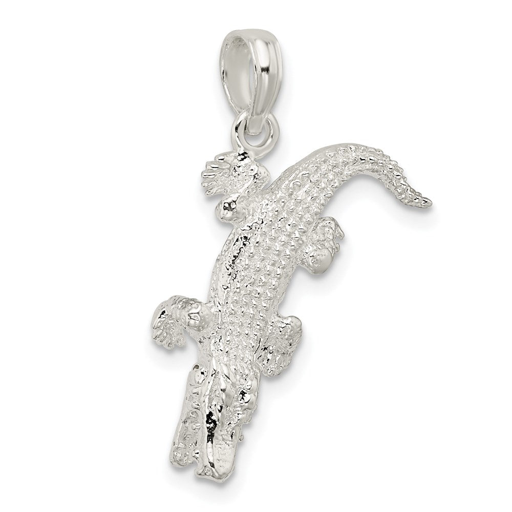 FJC Finejewelers 925 Sterling Silver Rhodium Plated Polished 3D Alligator Charm 27 x 18 mm