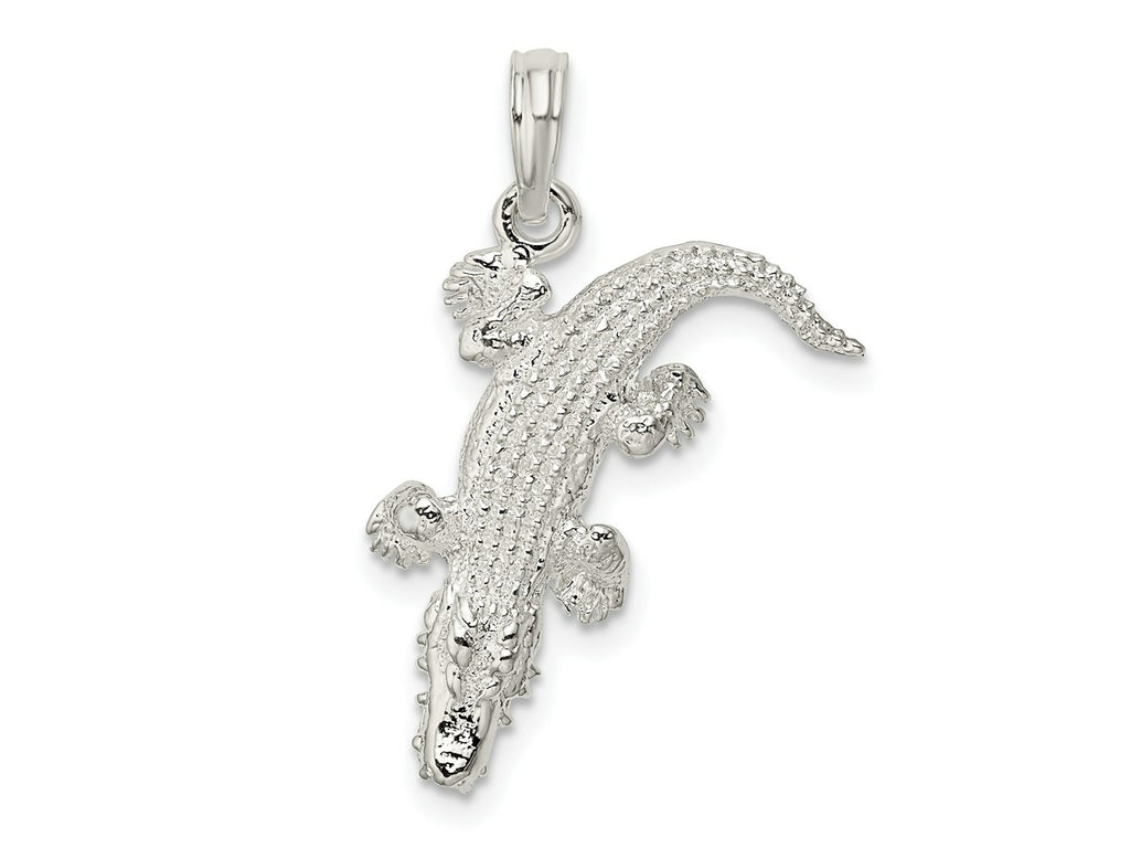 FJC Finejewelers 925 Sterling Silver Rhodium Plated Polished 3D Alligator Charm 27 x 18 mm