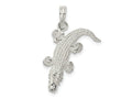 FJC Finejewelers 925 Sterling Silver Rhodium Plated Polished 3D Alligator Charm 27 x 18 mm