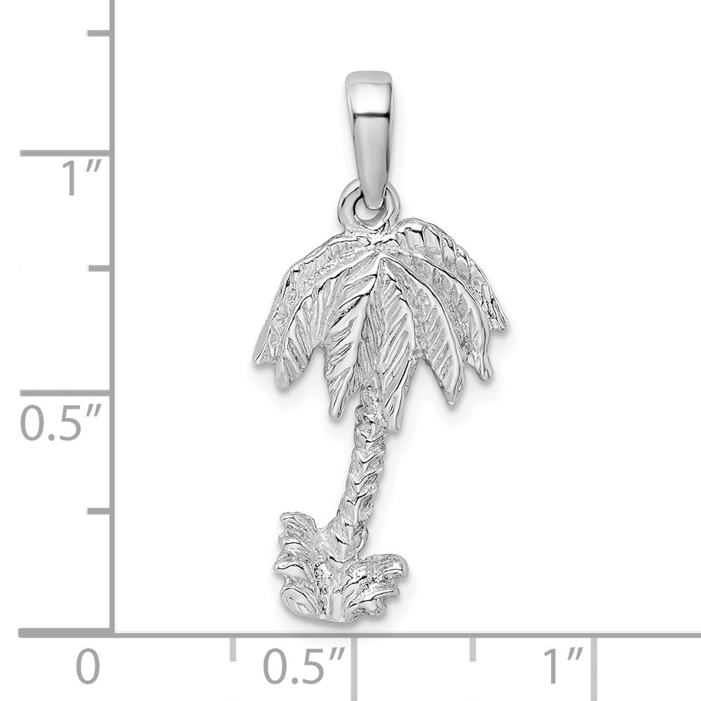 FJC Finejewelers 925 Sterling Silver Rhodium Plated Polished Palm Tree Charm 29 x 12 mm
