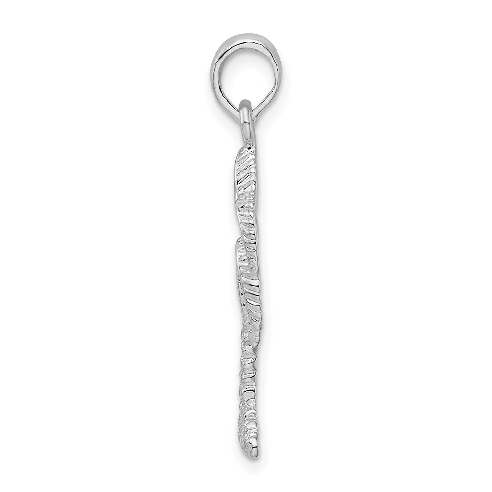 FJC Finejewelers 925 Sterling Silver Rhodium Plated Polished Small Palmetto Tree Charm 30 x 14 mm
