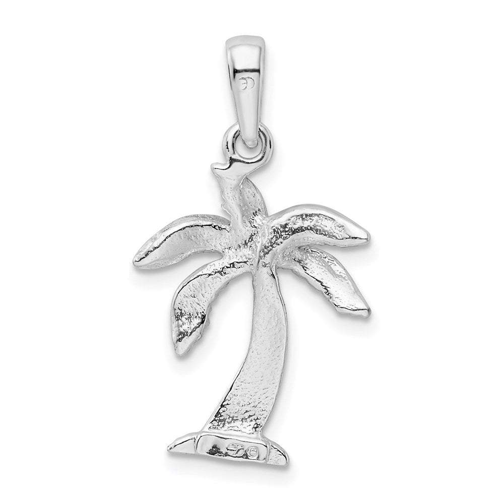 FJC Finejewelers 925 Sterling Silver Rhodium Plated Palm Tree with Textured Trunk Charm 27 x 15 mm