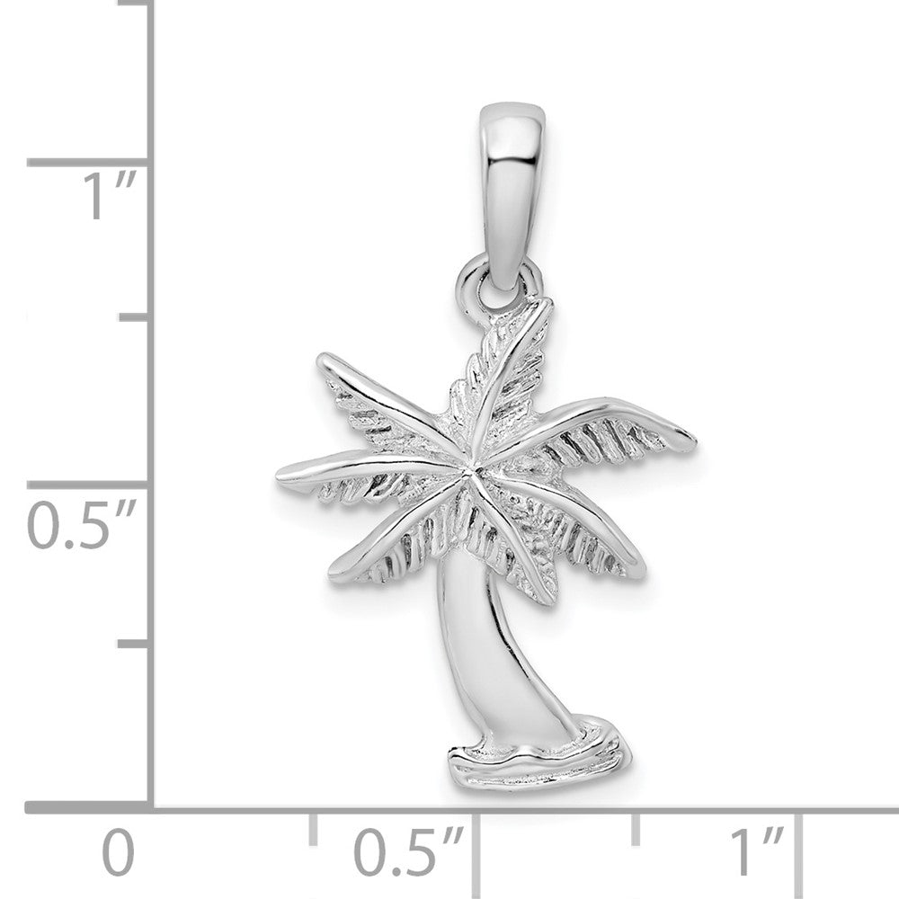 FJC Finejewelers 925 Sterling Silver Rhodium Plated Polished Palm Tree Charm 26 x 16 mm