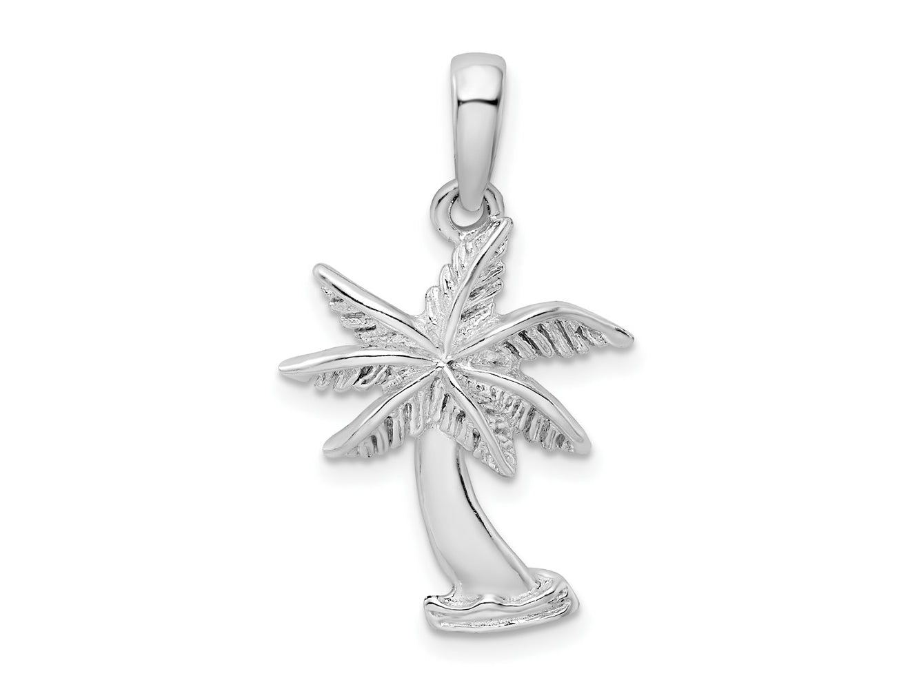 FJC Finejewelers 925 Sterling Silver Rhodium Plated Polished Palm Tree Charm 26 x 16 mm