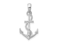 FJC Finejewelers 925 Sterling Silver Polished/Textured 3D Anchor with Rope Charm 24 x 12 mm