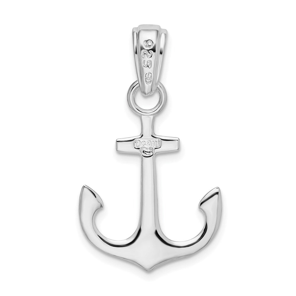 FJC Finejewelers 925 Sterling Silver Rhodium Plated Polished 3D Anchor Charm 31 x 17 mm