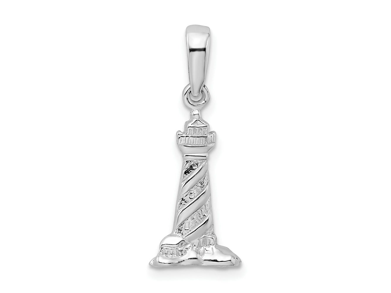 FJC Finejewelers 925 Sterling Silver Polished 3D Cape Hatteras Lighthouse Charm 24 x 9 mm