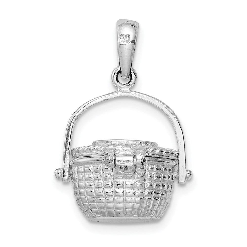 FJC Finejewelers 925 Sterling Silver 3D Moveable Large Nantucket Basket Charm 23 x 15 mm