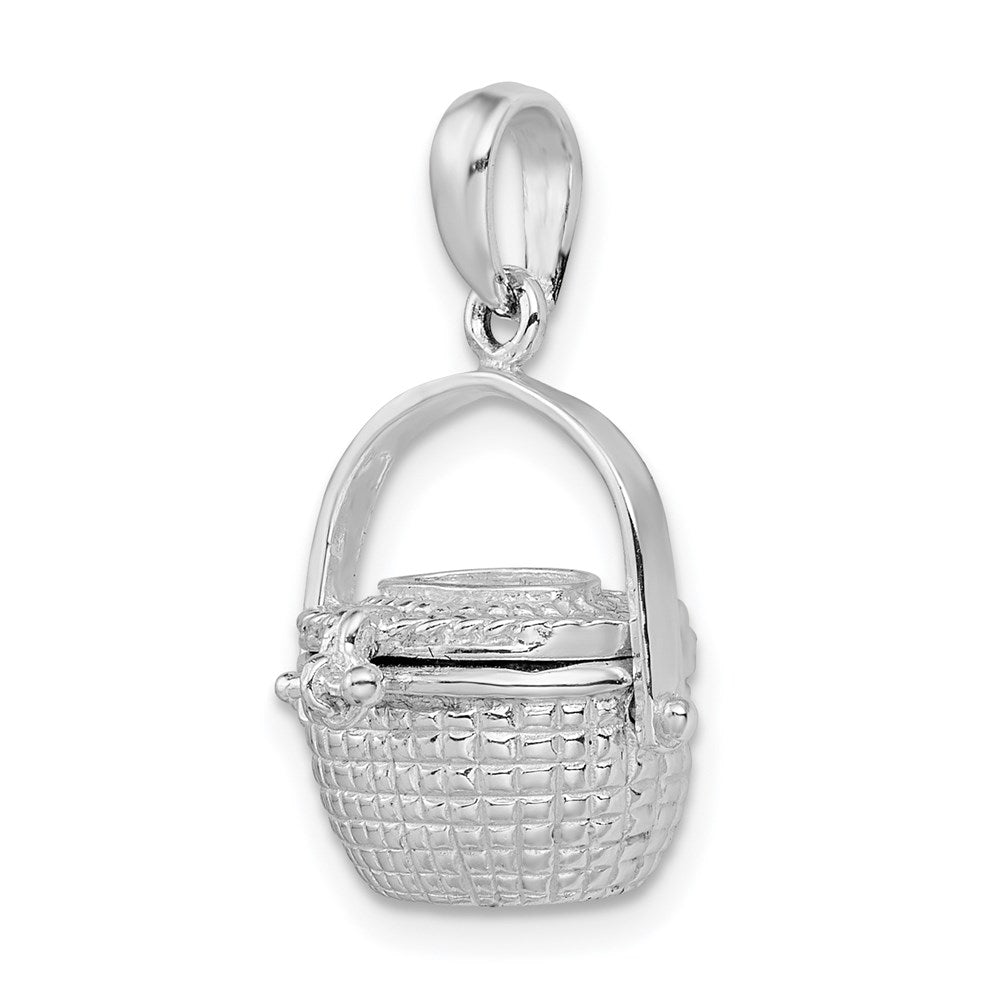 FJC Finejewelers 925 Sterling Silver 3D Moveable Large Nantucket Basket Charm 23 x 15 mm