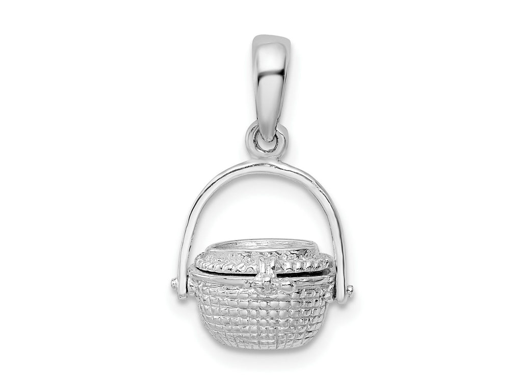 FJC Finejewelers 925 Sterling Silver 3D Moveable Nantucket Basket Charm 20 x 11 mm