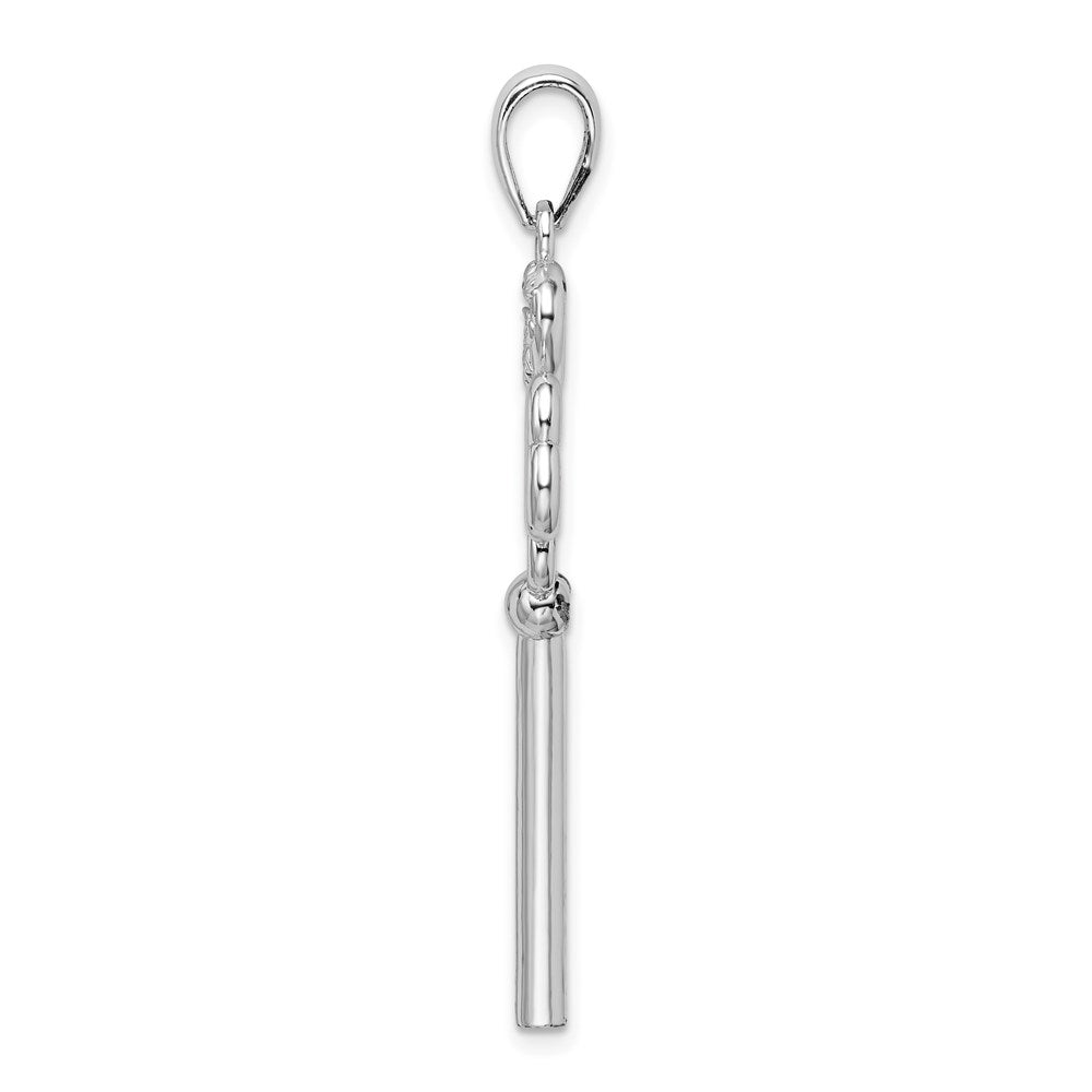 FJC Finejewelers 925 Sterling Silver 3D KEY TO MY HEART Heart Top Key Charm 39 mm