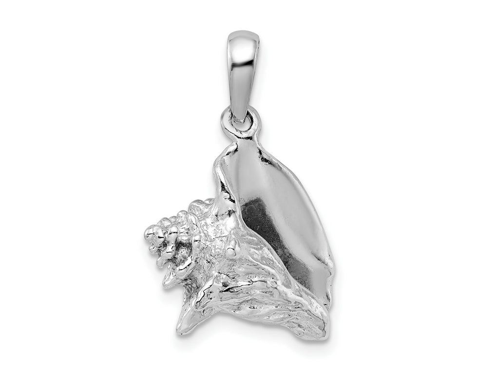 FJC Finejewelers 925 Sterling Silver Rhodium Plated Polished 3D Conch Shell Charm 24 x 14 mm