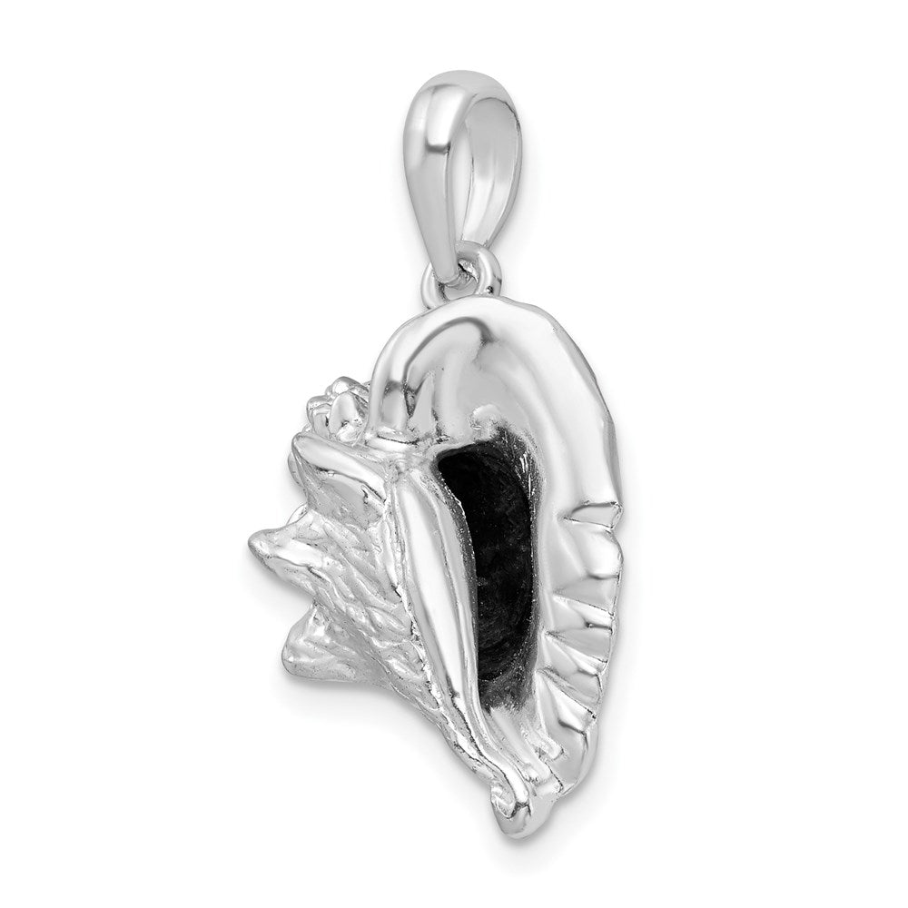 FJC Finejewelers 925 Sterling Silver Rhodium Plated Polished 3D Large Conch Shell Charm 28 x 18 mm