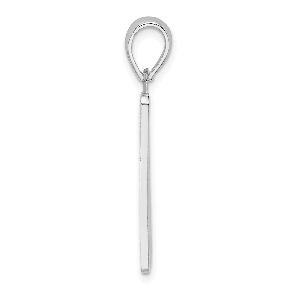 FJC Finejewelers 925 Sterling Silver Rhodium Plated Polished 0 Mile Marker Key West Charm 29 x 15 mm